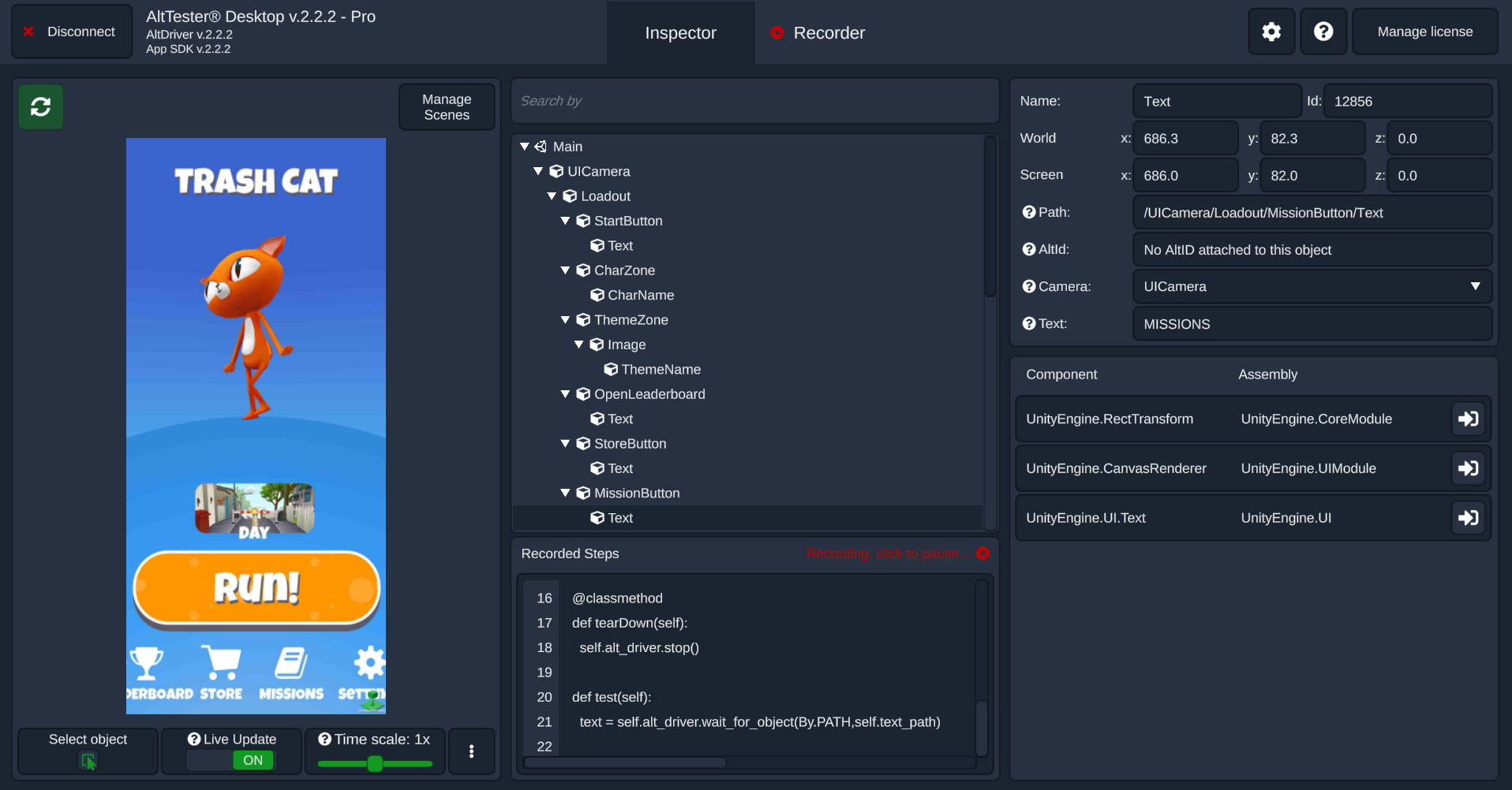 AltTester® Desktop