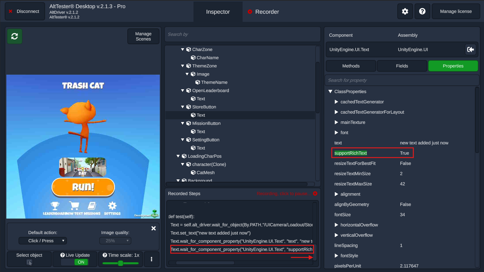 Add assertion for fields or properties