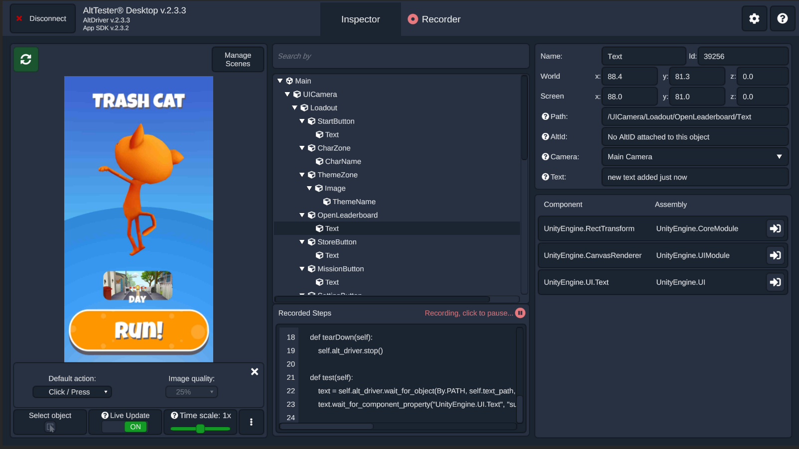 AltTester® Desktop